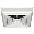 Havaco Quick Connect Havaco Quick Connect HT-CCG6B-S1D White Square Capital Crown Ceiling Diffuser and 6 in. Boot with Rotary Damper HT-CCG6B-S1D